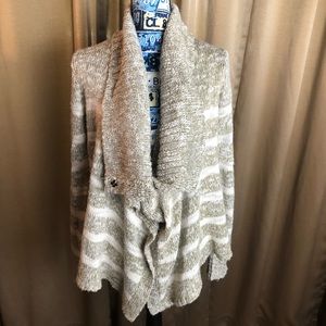 Element Striped Knit Sweater With Buttons